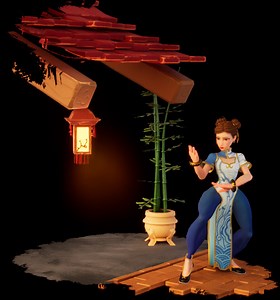 Stylized Chun-Li Street Fighter 6 Fanart UE5