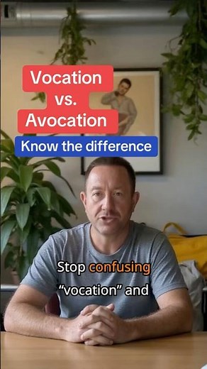 Vocation vs. Avocation—know the difference! #learnenglish #english ￼