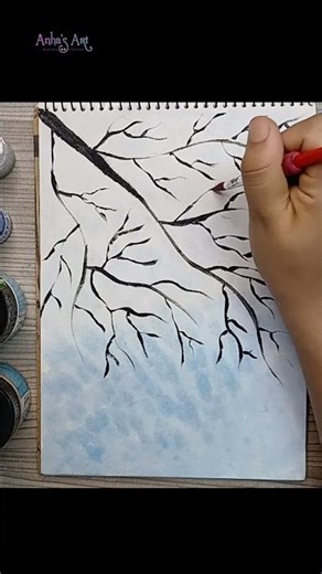 How to Paint a Golden Blossom Tree #GoldenBlossom #AcrylicPainting #ArtTutorial