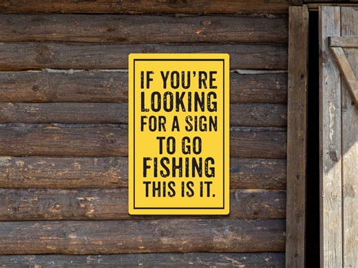 Fishing Sign, Fishing Gifts for Men, Gift for Fisherman, Fishing Decor, Lake House Decor, Outdoor Metal Sign - Etsy