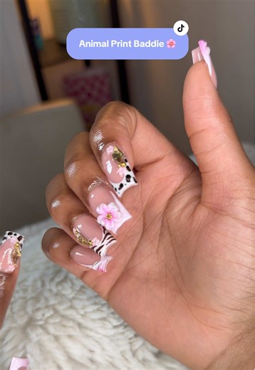 Love this set! So cutesy!🐯💕☁️ #girlyaesthetic #justagirl #nailtok #nailtiktokvideo #fyy