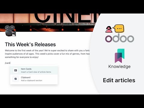 Edit content | Odoo Knowledge