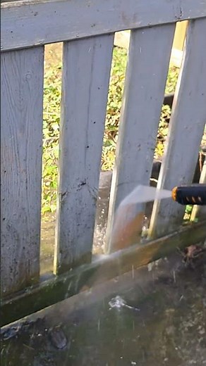 Pressure Washing a Fence Before Painting #diy #pressurewashing #shorts