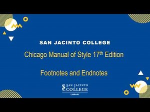 Chicago Manual of Style 17 Footnotes