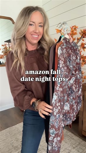 Amazon fall date night tops also perfect for girls night out! Comment DATE & I’ll send you the links 🫶🏻 These Amazon fall tops are so pretty, comfy, stretchy & come in more colors too. Plus these straight leg jeans are Amazon & so good!! They have a stretchy waistband too! 🙌🏻 Everything is linked in my Amazon storefront! Fall date night tops, date night looks, girls night out tops, fall tops, fall fashion, fall styles, petite jeans, petite straight leg jeans #amazonfashion #founditonamazon #