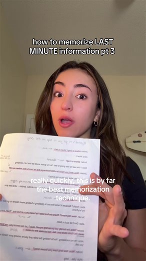 Effective Memory Techniques for Last Minute Studying