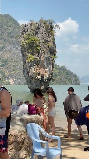 🇹🇭James Bond island Phuket Thailand -Dream Holiday Hot Day💦 #jamesbondisland #phuketbeach