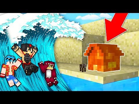 MINI-CASA DE LAVA VS TSUNAMI GIGANTE 😂 ¿SOBREVIVIREMOS? - LOS COMPAS en MINECRAFT