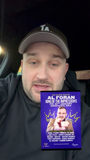 The King of Impressions? Do me a favour, these “celebrities” aren’t convinced! 😅 Hope to see you all at the Bonnington Hotel in Dublin on the 30th of January for my first stand up show in a good while! 🙌🏻 Tickets: https://www.eventbrite.ie/e/al-foran-king-of-impressions-live-bonnington-dublin-hotel-tickets-1977380713945 | Al Foran Comedy
