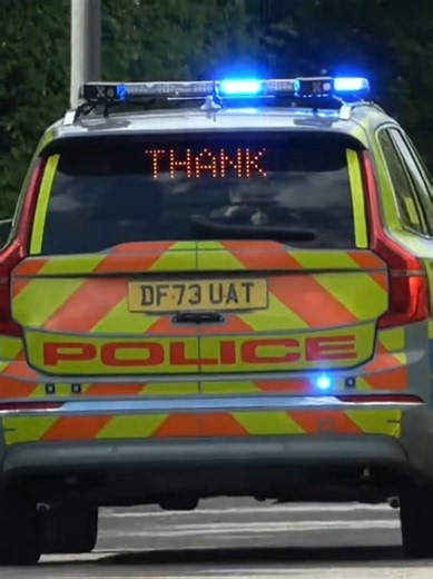 A 73 Plate Merseyside Police marked VOLVO XC90 entering the Operational Command Centre with a light demonstration and MATRIX board. Massive thanks to the officer. This car was used by the Matrix Roads Policing Unit and was based here at the Operational Command Centre in Speke. #Merseyside #Police #VOLVO #XC90