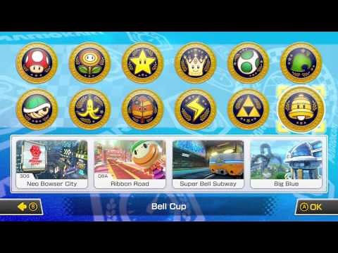 Mario Kart 8 Deluxe Gold Wheels Unlock and 200cc Staff Ghost Completion