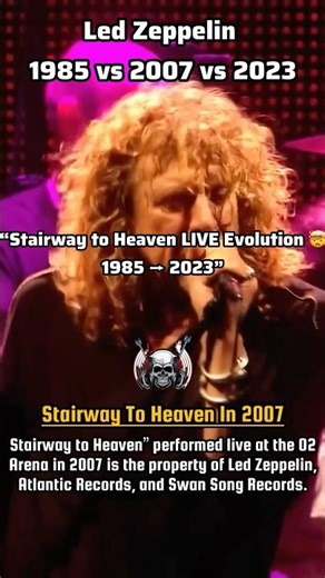 Stairway to Heaven LIVE Evolution (1985–2007–2023) 🎸 Led Zeppelin Legendary Performance #shorts