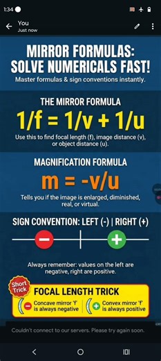 Stop Memorizing! Understand Mirror Formula Like ThisMirror Formula in 1 Minute