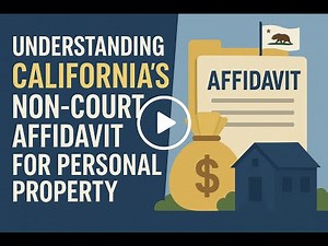 Understanding California’s Non Court Affidavit for Personal Property