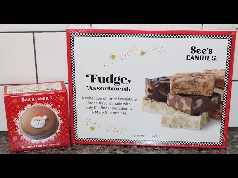 See’s Candies: Peanut Butter Treat and Fudge Assortment: Vanilla & Chocolate Walnut, Bordeaux Pecan