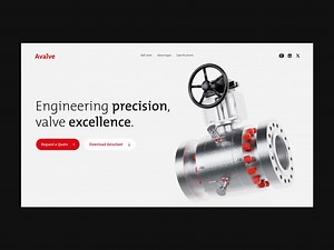 Product page for industrial valve industry.