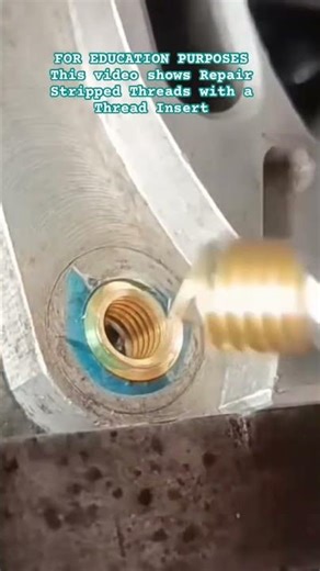 Threaded Insert Installation #shorts #MechanicTips #DIYRepair #CarMaintenance #ThreadRepair #Tools