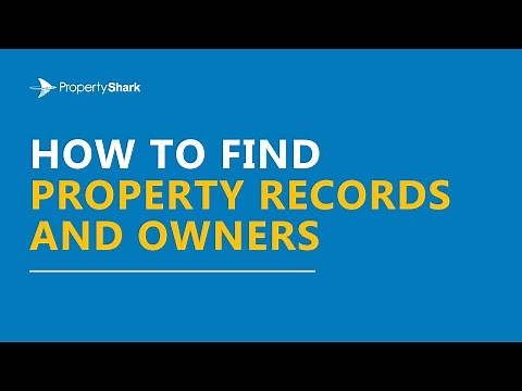 Find property records and owners using PropertyShark