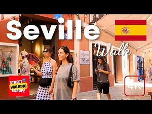Seville Spain Walking Tour 4K 🇪🇸 Summer City Centre Walk | Flamenco Street Performance