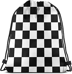 Lattice Drawstring Backpack Water Resistant String Bag Sports Gym Sack Gifts For Men & Women