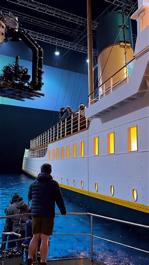 studiobrakdown on Instagram: "Titanic BTS: Rose Returns to the Ship — A Quiet, Powerful Moment 💔🚢🎬 A rare behind-the-scenes moment shows Rose returning to the Titanic set, standing alone as lights fade and the water tank goes still. Crew members watch silently while the camera rolls, capturing a feeling of memory, loss, and closure. No dialogue, no music — just raw emotion and the calm after the storm. A beautiful reminder of how carefully this iconic moment was created."