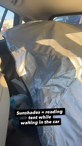 Lily found a new use for the sunshade! #reader #booklover #sunshade #LifeWithKids | Meteorologist Heather Haley