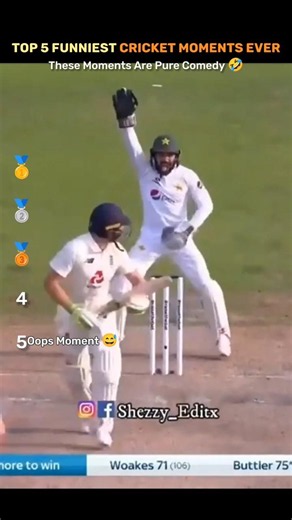😂 Top 5 Funniest Cricket Moments Ever 🤣 | Try Not To Laugh #cricketfunnyvideo