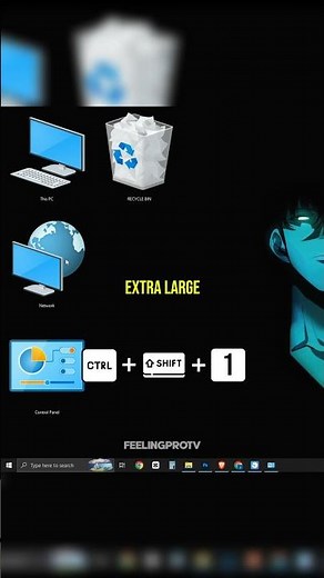 Change Desktop Icon Size in Seconds! #shorts