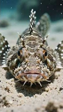 鬼鲉（石头鱼）伏击的狠招！石头外形 + 致命毒刺，它是怎么捕猎的？ #科普 #鬼鲉 #伏击捕猎 #海洋毒鱼