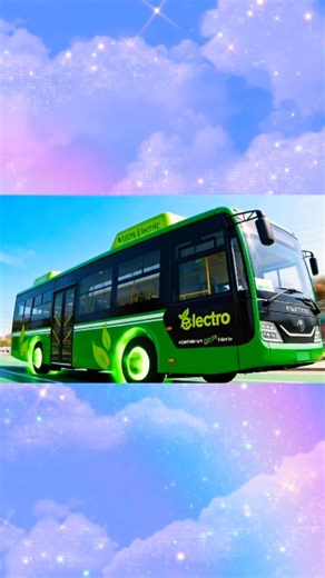 Green Electric Bus in Action 🚍⚡ | Future of TransportEco Friendly Green Bus Running Smoothly 🌱