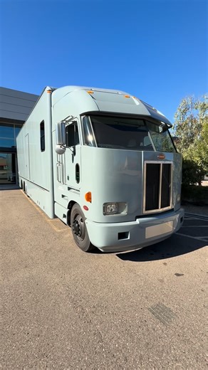 Serge Vorobyov on Instagram: "Peterbuilt 372 Car Carrier Coach Spotted. Originally Built By Conceot Transporters For Canepa, Now it’s here waiting for us to buy it and make it another spaghetti car hauler."