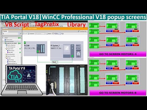 TIA Portal V18 WinCC Professional motors control TagPrefix full tutorial
