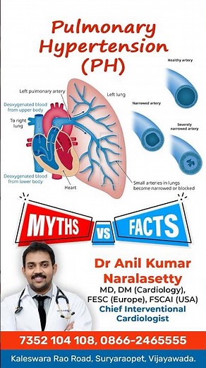 Pulmonary Hypertension (PH) | MYTHS vs FACTS | Dr Anil Kumar Naralasetty