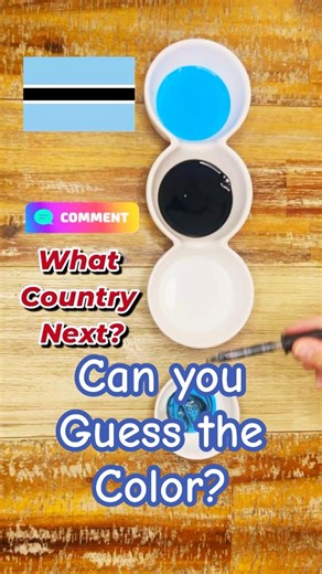 Flag Color Mixing Botswana | Color Mixing #satisfying #art #colormixing