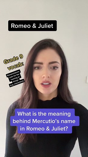 ROMEO & JULIET: What is the meaning behind Mercutio’s name? #gcse #gcseenglish #englishteacher #gcserevision #englishliterature #romeoandjuliet #mercutio #romeojuliet #shakespeare #learnontiktok