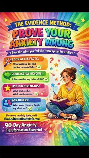 The Evidence Method PROVES Your Anxiety WRONG 🧠 | CBT Trick #anxietyhelp #cbttechniques
