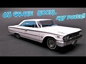 1963 Ford Galaxie 500 XL 427 3n1 Custom 1/25 Scale Model Kit Build Review AMT1186 AMT