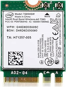 EDUP 7265NGW WiFi Card for Laptop Notebook, 1200Mbps Dual Band Wireless-AC 7265NGW M.2 Module with Bluetooth 4.2 Support Windows 10/8/7, for Lenovo Yoga 12 Yoga 14 Yoga X1 Carbon and More