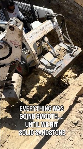 We Hit Solid Sandstone Digging This Pool 🙅🏻‍♂️ #shorts #pool #excavation #sandstone #skidsteer