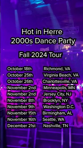 2000s dance party fall tour!