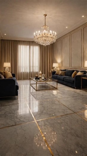 💎 Dream Luxury Living Room with Marble & Gold Interior Design #shorts