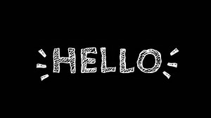 Hello animation. Cool hello text animation perfect for an opening something animation or for a hello greeting.Hello Handwritten Animation Text in doodles style on Transparent background.