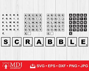 Scrabble Tiles SVG Bundle: Alphabet Letter Cut File (digital Download) - Etsy