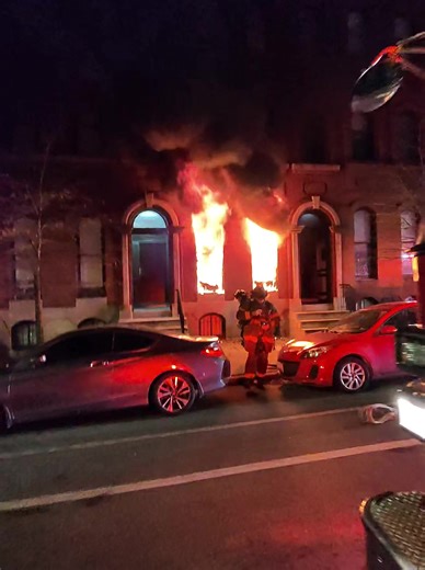 First blaze of the new year for 5 truck. #fire #firefighter #housefire #bluecollarfiremen #fyp