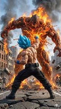 Goku vs Lava Monster | Epic Ultra-Realistic Battle Cinematic🔥#Goku vs Sukuna #goku #viral#short