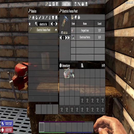 7 Days to Die | How To Craft Electric Fence Posts