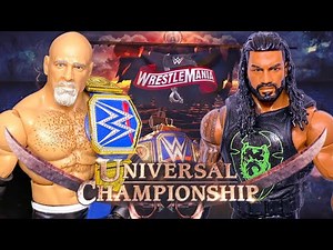 GOLDBERG VS ROMAN REIGNS WWE UNIVERSAL CHAMPIONSHIP ACTION FIGURE MATCH! WRESTLEMANIA 36!