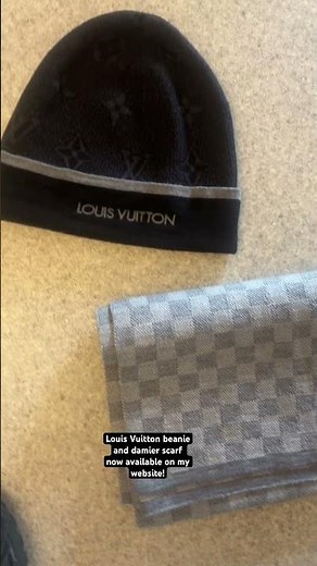 Louis Vuitton monogram beanie and damier scarf now available #louisvuitton #lv #viral