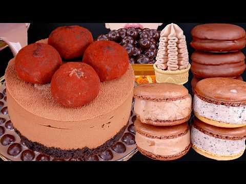 ASMR CHOCOLATE CAKE MALTESERS ICE CREAM NUTELLA DESSERT MUKBANG 초콜릿 먹방 チョコレート 咀嚼音 EATING SOUNDS