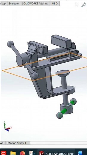 Mini BenchVise#3ddesign #solidworkstutorial #productdesign #mechanicaldesign #production #automotive